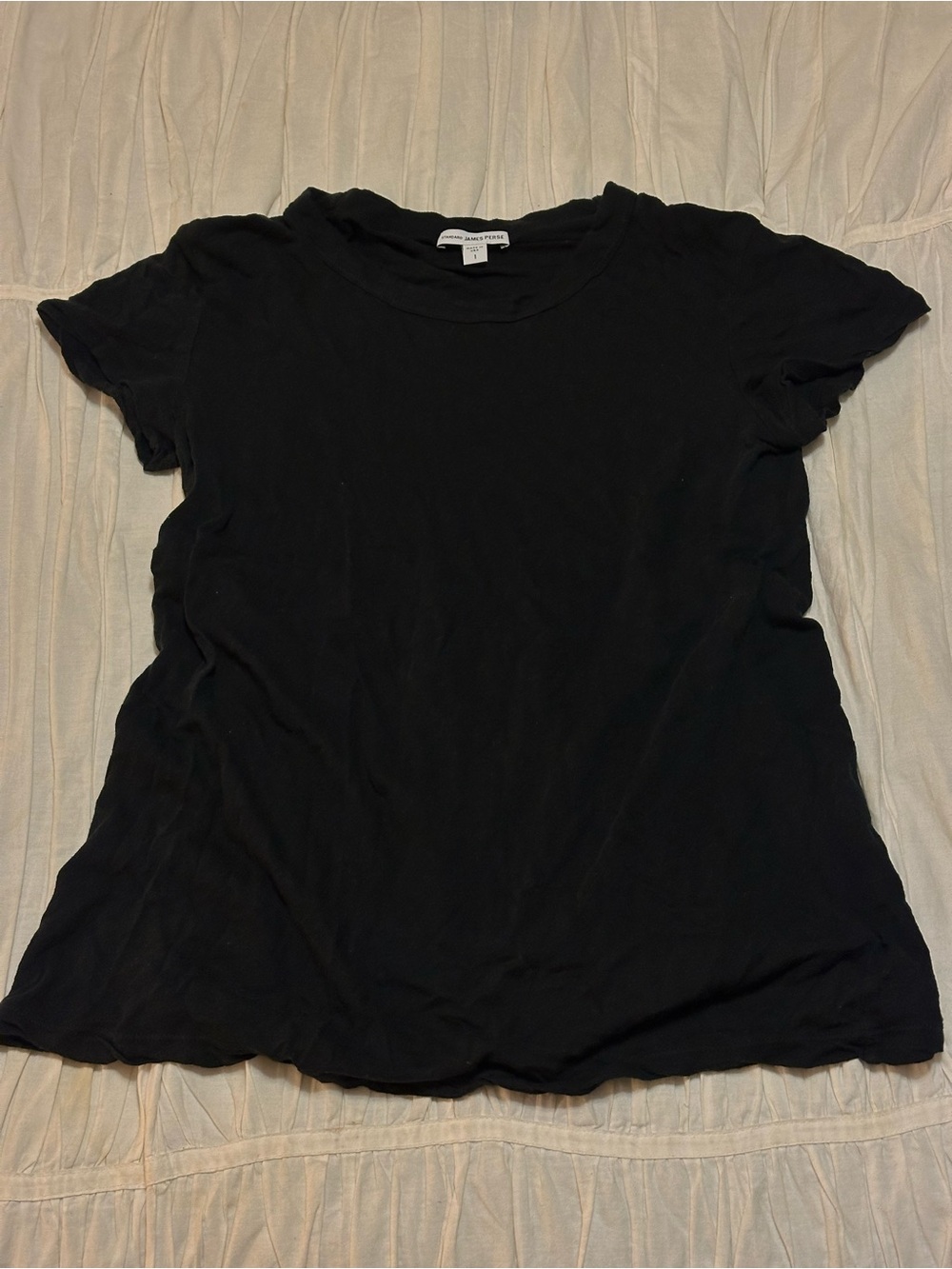 James Perse Black Short Sleeve Crewneck Tee